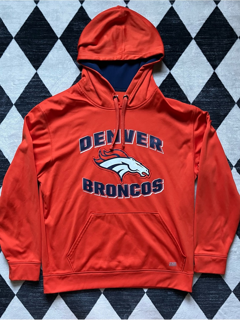NFL Orange Denver Broncos Hooded Pullover Sweatshirt